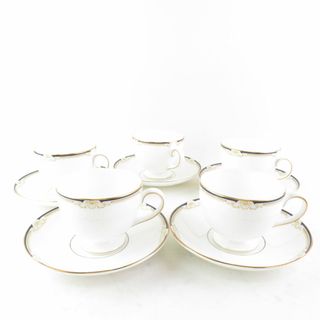 ウェッジウッド(WEDGWOOD)の美品 WEDGWOOD ウェッジウッド キャベンディッシュ ティーカップ＆ソーサー 5客 セット リー SU5583B3 (グラス/カップ)