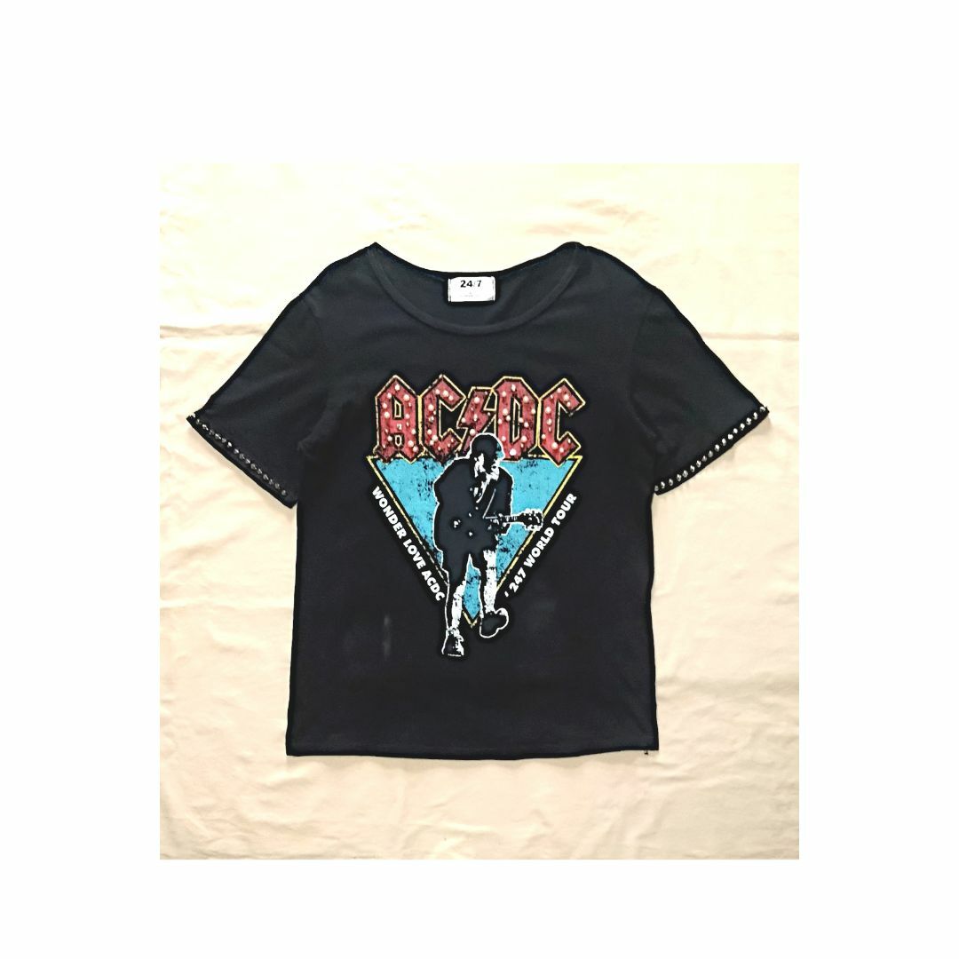 韓国ALANDエーランド購入 AC/DCカスタマイズTシャツ 美品 メンズのトップス(Tシャツ/カットソー(半袖/袖なし))の商品写真