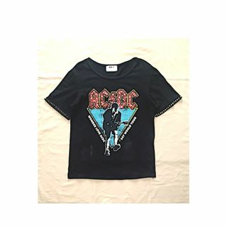 韓国ALANDエーランド購入 AC/DCカスタマイズTシャツ 美品(Tシャツ/カットソー(半袖/袖なし))