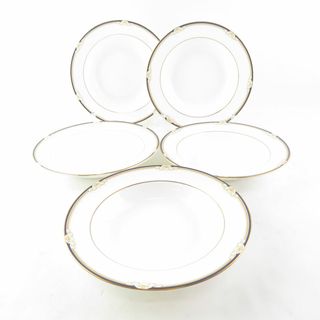 ウェッジウッド(WEDGWOOD)の美品 WEDGWOOD ウェッジウッド キャベンディッシュ スーププレート 5枚 セット ディープ ボウル SU5587B3 (食器)