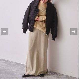 スピックアンドスパン(Spick & Span)のspick and spanHiguchi×S ベロアスリットロングスカート38(ロングスカート)