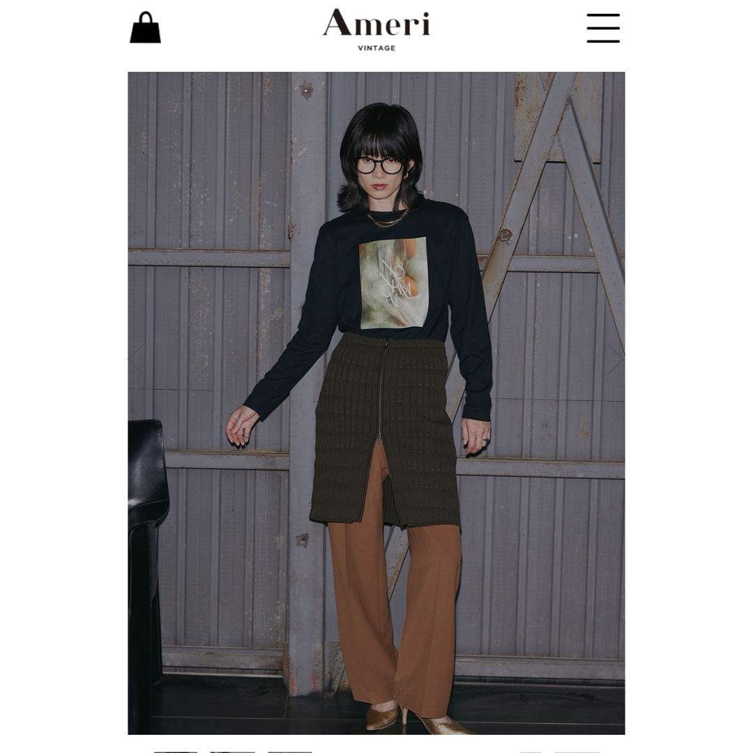 Ameri VINTAGE(アメリヴィンテージ)のタグ付き新品未使用！アメリロングスリーブTシャツ レディースのトップス(Tシャツ(長袖/七分))の商品写真