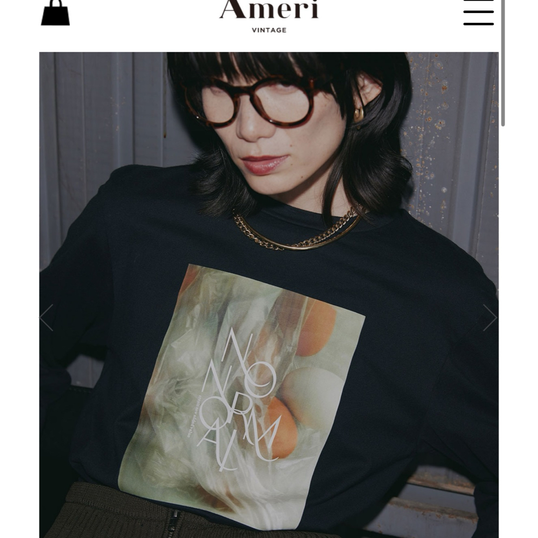 Ameri VINTAGE(アメリヴィンテージ)のタグ付き新品未使用！アメリロングスリーブTシャツ レディースのトップス(Tシャツ(長袖/七分))の商品写真