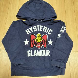 ヒステリックミニ(HYSTERIC MINI)の【ヒスミニ】Mロゴ パーカー ネイビー 100せんち(Tシャツ/カットソー)