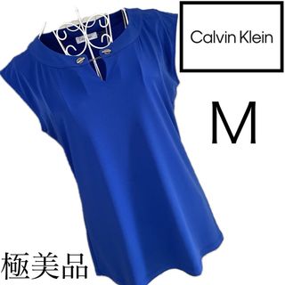 Calvin Klein - 美品☆ カルバンクライン☆☆半袖　Tシャツ　カットソー☆Ｍ☆ブルー