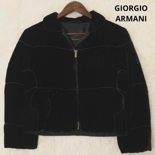 ジョルジオアルマーニ(Giorgio Armani)のジョルジオアルマーニ　フェイクファー　ブルゾン　ショート丈　ジャケット　38(毛皮/ファーコート)