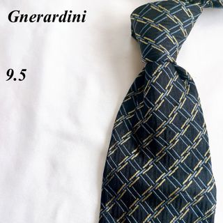 ゲラルディーニ(GHERARDINI)の美品★Gnerardini★ブルー★小紋柄★総柄★ネクタイ★9.5(ネクタイ)