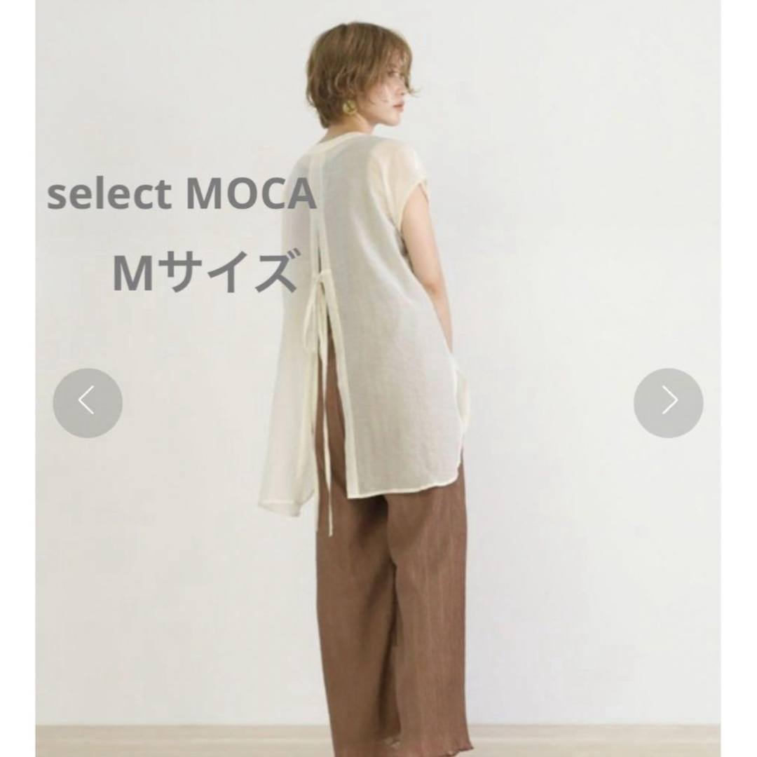 SELECT MOCA(セレクトモカ)のselect MOCA セレクトモカ　シアーバックリボンブラウス　Mサイズ レディースのトップス(シャツ/ブラウス(半袖/袖なし))の商品写真