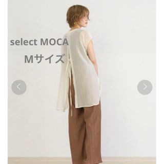 セレクトモカ(SELECT MOCA)のselect MOCA セレクトモカ　シアーバックリボンブラウス　Mサイズ(シャツ/ブラウス(半袖/袖なし))