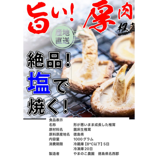 頑張って成長したが形が悪い徳島県産肉厚歯応えの良い椎茸さん1キロ送料込み(野菜)