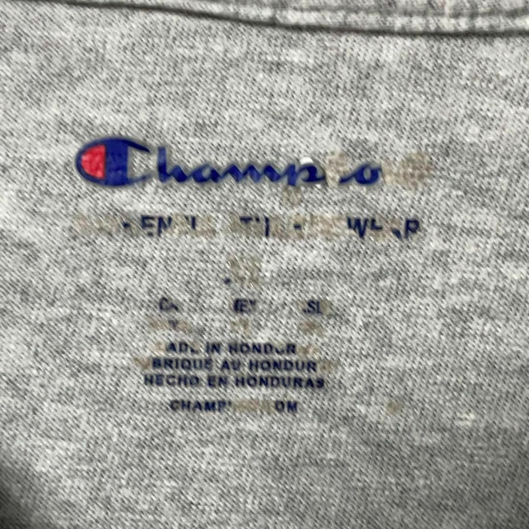 Champion(チャンピオン)のチャンピオン アメリカ古着 ビッグロゴTシャツ 刺繍ロゴ グレー メンズ メンズのトップス(Tシャツ/カットソー(半袖/袖なし))の商品写真