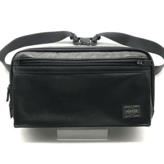 ポーター(PORTER)の良品 PORTER ポーター レザー ショルダー ボディ バッグ ブラック k1816(ショルダーバッグ)