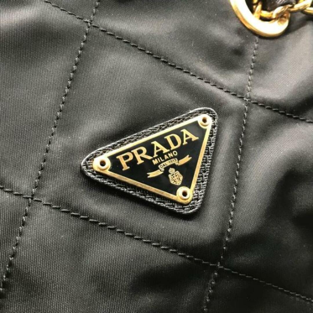 PRADA(プラダ)の良品 PRADA プラダ ナイロン テスート ロゴプレート キルティング チェーン トート バッグ ブラック k1751 レディースのバッグ(ショルダーバッグ)の商品写真