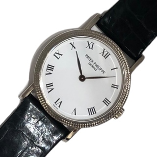 パテックフィリップ(PATEK PHILIPPE)の　パテック・フィリップ PATEK PHILIPPE カラトラバ 4809G-001 ホワイト Ｋ18ＷＧ ユニセックス 腕時計(腕時計)