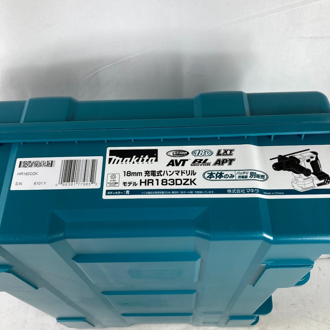 Makita(マキタ)の＊＊MAKITA マキタ 18V 18mm 充電式ハンマドリル 本体のみ ケース付 ※バッテリ・充電器なし HR183DKZ ブルー インテリア/住まい/日用品のインテリア/住まい/日用品 その他(その他)の商品写真