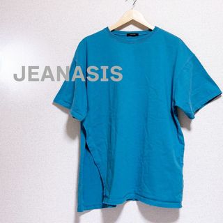 ジーナシス(JEANASIS)のJEANASIS　スウェット　トレーナー　半袖　ブルー　青　レディース(トレーナー/スウェット)