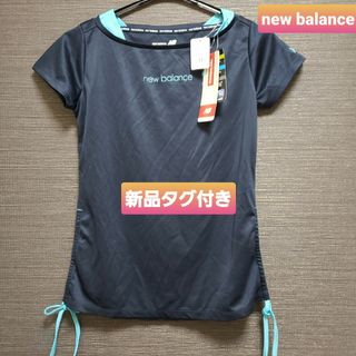 new blanche ニューバランス 半袖Tシャツ ロゴデザイン  ブラック