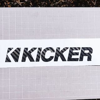 #★KICKER/キッカー　カーボン柄カッティングステッカー/スピーカー(カーナビ/カーテレビ)