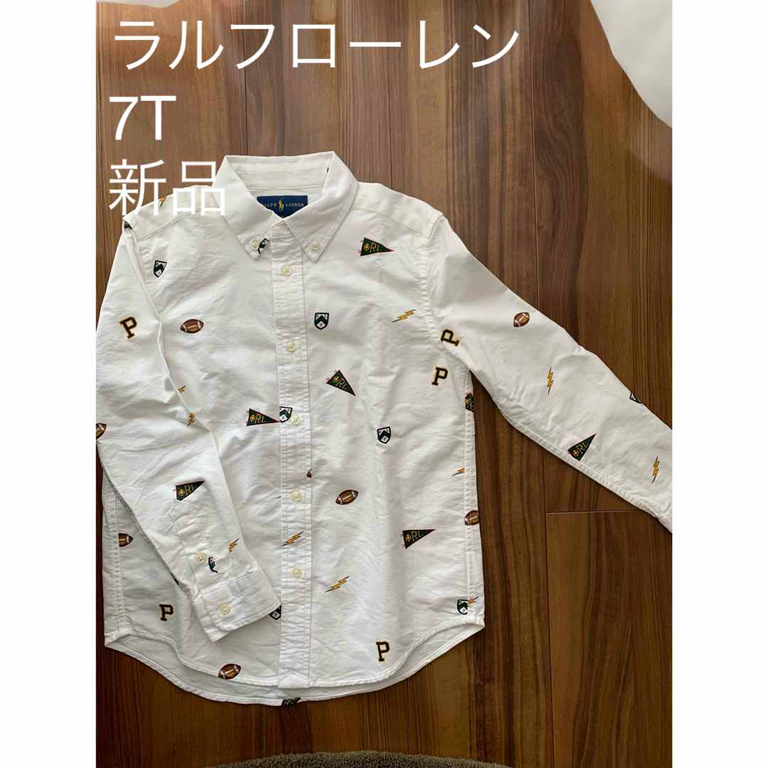 Ralph Lauren(ラルフローレン)の新品♡ラルフローレン　ボタンダウンシャツ　7T 120 130 キッズ/ベビー/マタニティのキッズ服男の子用(90cm~)(ブラウス)の商品写真