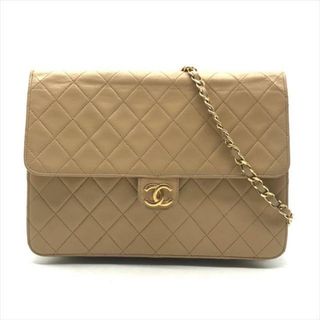 シャネル(CHANEL)のCHANEL シャネル ココマーク マトラッセ ラムスキン プッシュロック チェーン ショルダー バッグ ベージュ a2350(ショルダーバッグ)