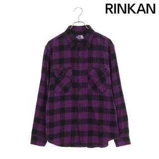 ザノースフェイス ×ナナミカ nanamica  パープルレーベル Twill Check Shirt NT3958N ツイルチェック長袖シャツ メンズ M