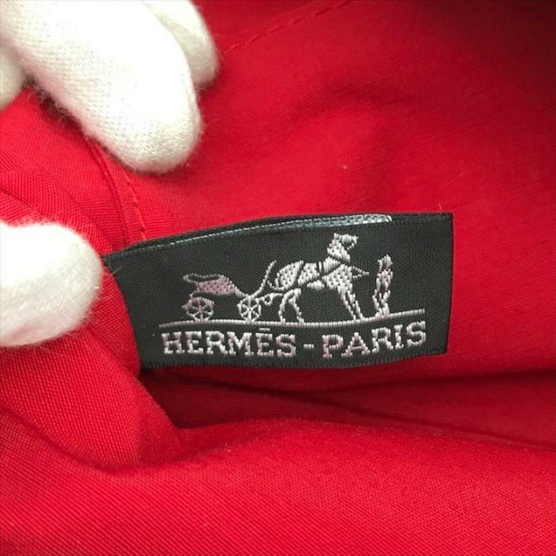 Hermes(エルメス)の美品 HERMES エルメス ボリード25 コットン ポーチ 小物入れ コスメポーチ 赤 a3061 レディースのバッグ(その他)の商品写真