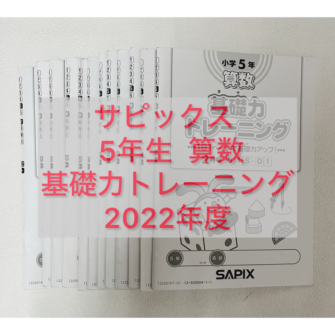 サピックス　基礎力トレーニング　5年生　1年分　１２冊　2022年度版 エンタメ/ホビーの本(語学/参考書)の商品写真