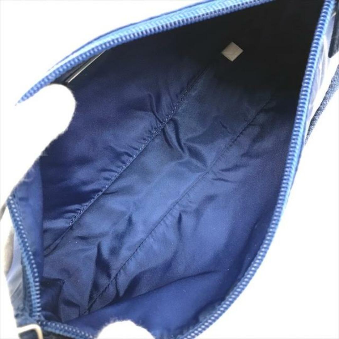 PRADA(プラダ)の良品 PRADA プラダ 三角ロゴ テスート ナイロン ハンド ポーチ バッグ ブルー a2653 レディースのバッグ(その他)の商品写真
