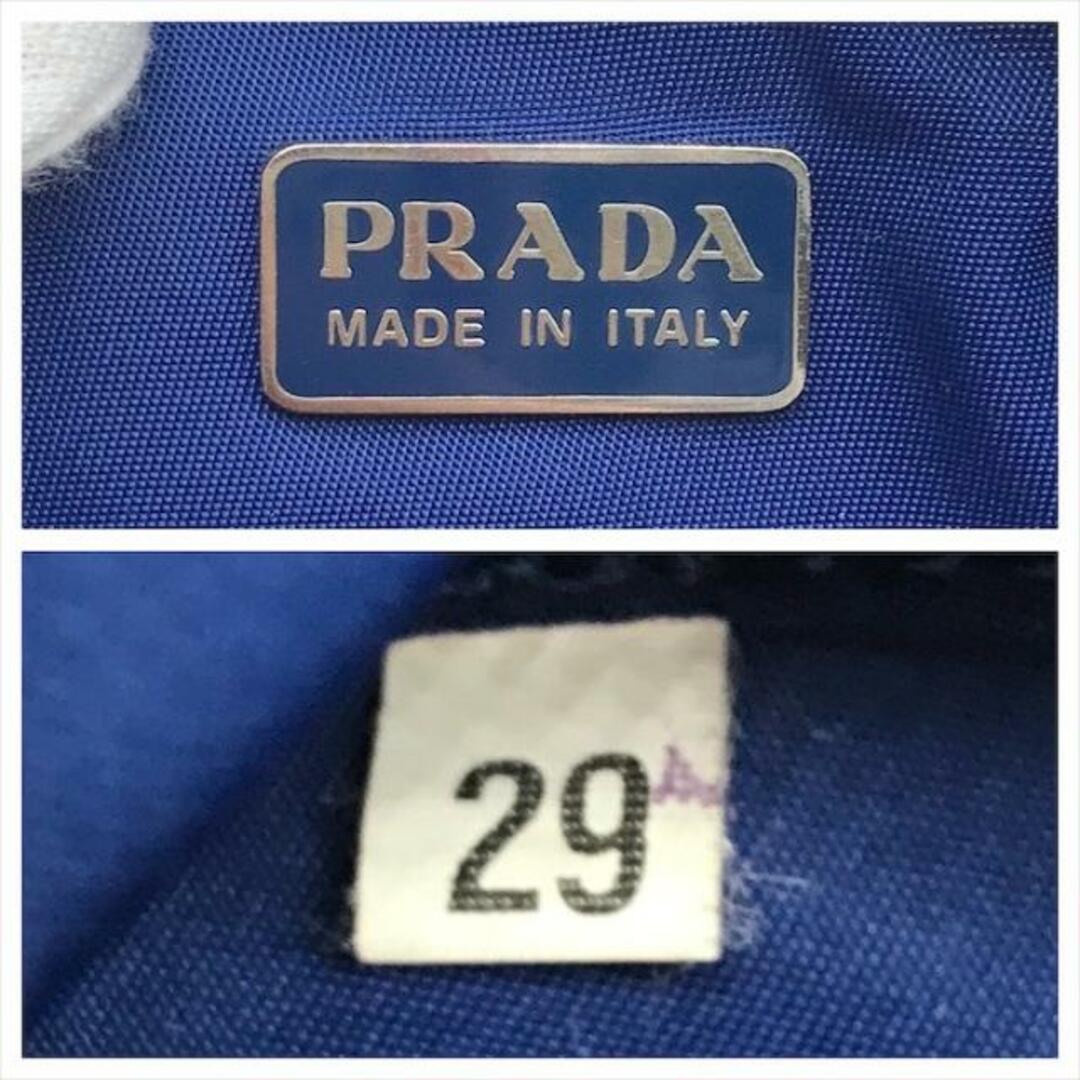 PRADA(プラダ)の良品 PRADA プラダ 三角ロゴ テスート ナイロン ハンド ポーチ バッグ ブルー a2653 レディースのバッグ(その他)の商品写真