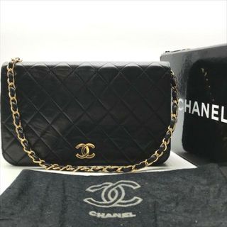 シャネル(CHANEL)の良品 CHANEL シャネル ココマーク マトラッセ ラムスキン プッシュロック チェーン ショルダー バッグ ブラック a2904(ショルダーバッグ)