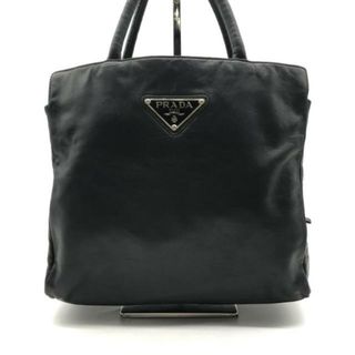 プラダ(PRADA)の良品 PRADA プラダ レザー ハンド バッグ ブラック 三角ロゴ k1827(ショルダーバッグ)