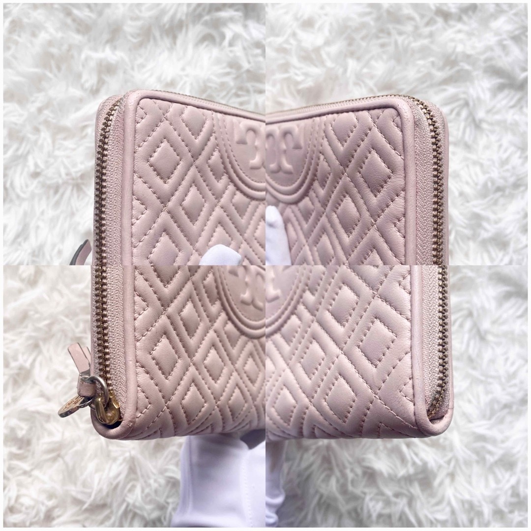 Tory Burch(トリーバーチ)の77. トリーバーチ 長財布 フレミング キルティング ラウンドジップ ピンク レディースのファッション小物(財布)の商品写真