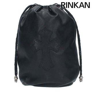 クロムハーツ(Chrome Hearts)のクロムハーツ  DRW STRNG SACK CRS PATCH クロスパッチドローストリングサックレザー巾着ハンドバッグ メンズ(その他)