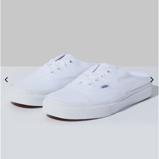 オーセンティック(AUTHENTIC（VANS）)のvans スニーカー　オーセンティック　ミュール　ホワイト　白(スニーカー)