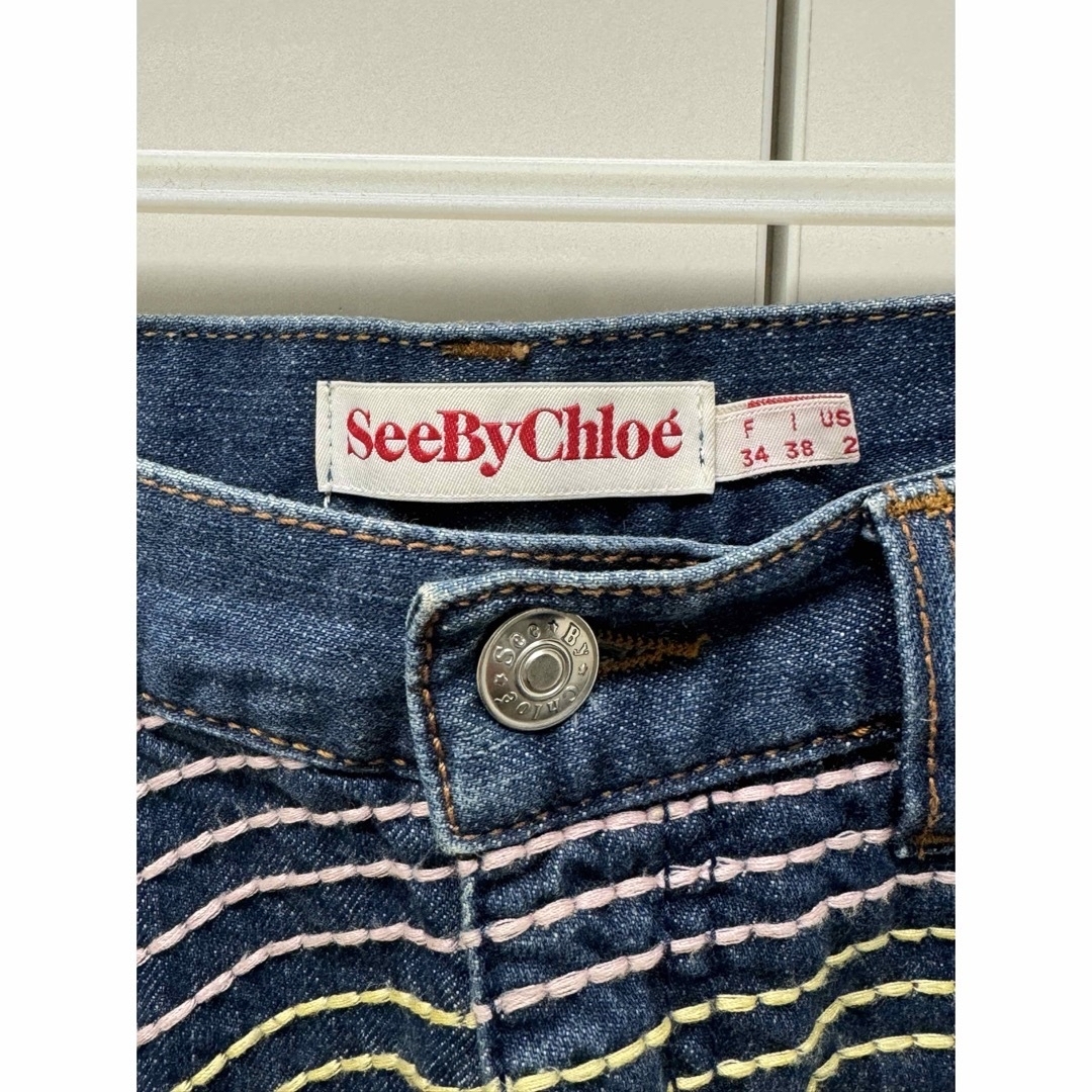 SEE BY CHLOE(シーバイクロエ)の【美品】See By Chloe シーバイクロエ　デニムショートパンツ　38 レディースのパンツ(デニム/ジーンズ)の商品写真