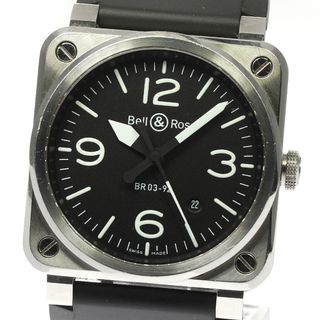 ベル＆ロス Bell＆Ross BR03-92/BR0392-BLC-ST/SRB デイト 自動巻き メンズ 箱・保証書付き_812160