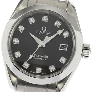 オメガ(OMEGA)のオメガ OMEGA 2563.55 シーマスター アクアテラ デイト 11Pダイヤ 自動巻き レディース 良品 保証書付き_810763(腕時計)