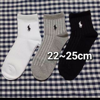 新品☆22~25*ラルフローレンソックス3足組♪︎