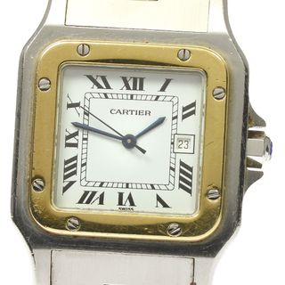 カルティエ(Cartier)のジャンク カルティエ CARTIER サントスガルベLM ゴドロンブレス デイト 自動巻き メンズ _700504(腕時計(アナログ))