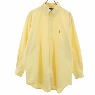 ラルフローレン(Ralph Lauren)のラルフローレン 長袖 ボタンダウンシャツ 17 1/2 イエロー系 RALPH LAUREN メンズ 古着 【240417】(シャツ)