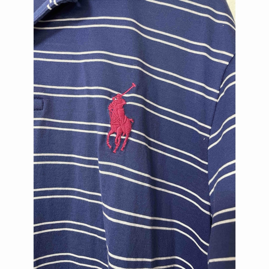 POLO RALPH LAUREN(ポロラルフローレン)のRalph Lauren ポロラルフローレン ボーダー柄 ポロシャツ Mサイズ メンズのトップス(ポロシャツ)の商品写真