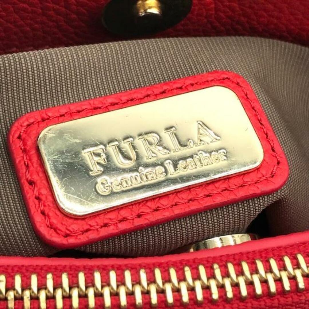 Furla(フルラ)の美品 FURLA フルラ レザー チェーン ショルダー バッグ レッド k1480 レディースのバッグ(ショルダーバッグ)の商品写真