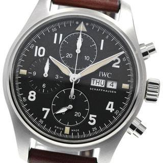 インターナショナルウォッチカンパニー(IWC)のIWC IWC SCHAFFHAUSEN IW387903 パイロットウォッチ スピットファイア クロノグラフ デイデイト 自動巻き メンズ 良品 保証書付き_813439(腕時計(アナログ))