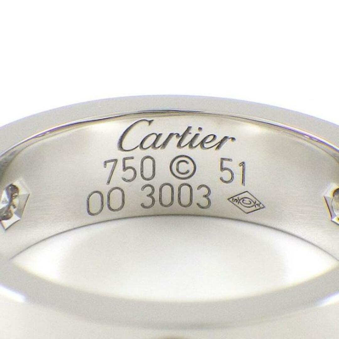 Cartier(カルティエ)のカルティエ Cartier リング ラブ B4032551 3ポイント ダイヤモンド 計0.22ct K18WG 11号 / #51 【中古】 レディースのアクセサリー(リング(指輪))の商品写真