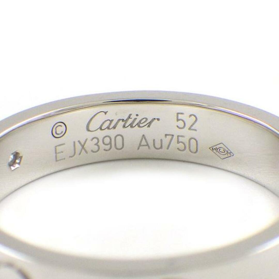 Cartier(カルティエ)のカルティエ Cartier リング ミニ ラブ B4050552 幅4mmモデル 1ポイント ダイヤモンド 0.02ct K18WG 12号 / #52 【中古】 レディースのアクセサリー(リング(指輪))の商品写真