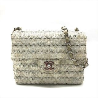 CHANEL - 良品 CHANEL シャネル ミニ マトラッセ 17.5 ツイード ターンロック チェーン ショルダー バッグ a1740