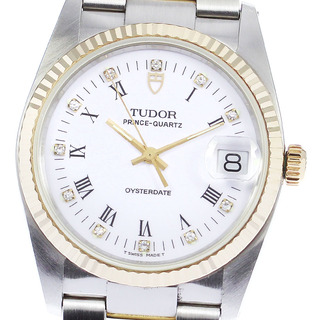 チュードル(Tudor)のチュードル TUDOR 84133 プリンス オイスターデイト ダイヤモンド YGベゼル クォーツ メンズ 箱付き_808008(腕時計(アナログ))