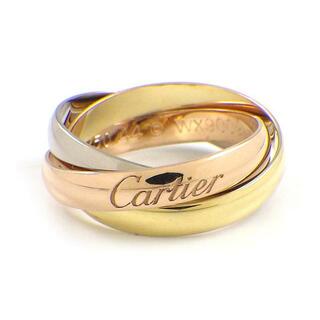 カルティエ(Cartier)のカルティエ Cartier ピンキーリング トリニティ スリーカラー K18PG K18WG K18YG 4.5号 / #44 【中古】(リング(指輪))