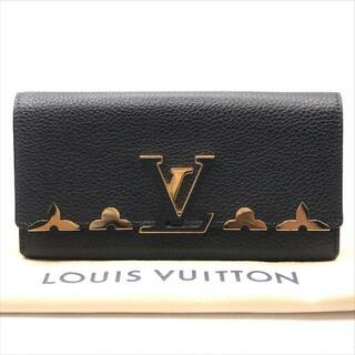 ルイヴィトン(LOUIS VUITTON)の美品 LOUIS VUITTON ルイヴィトン トリヨン ポルトフォイユ カプシーヌ ノワール 長財布 ブラック a3232(財布)