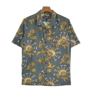 パタゴニア(patagonia)のpatagonia パタゴニア カジュアルシャツ S グレーxベージュ(総柄) 【古着】【中古】(シャツ)